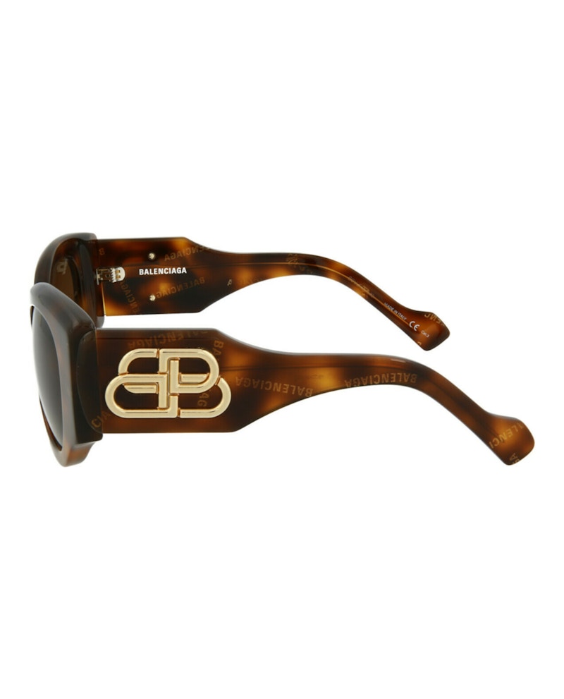 Balenciaga Round-Frame Acetate Sunglasses Havana/Havana/Brown (BB0070S-30008288-007)