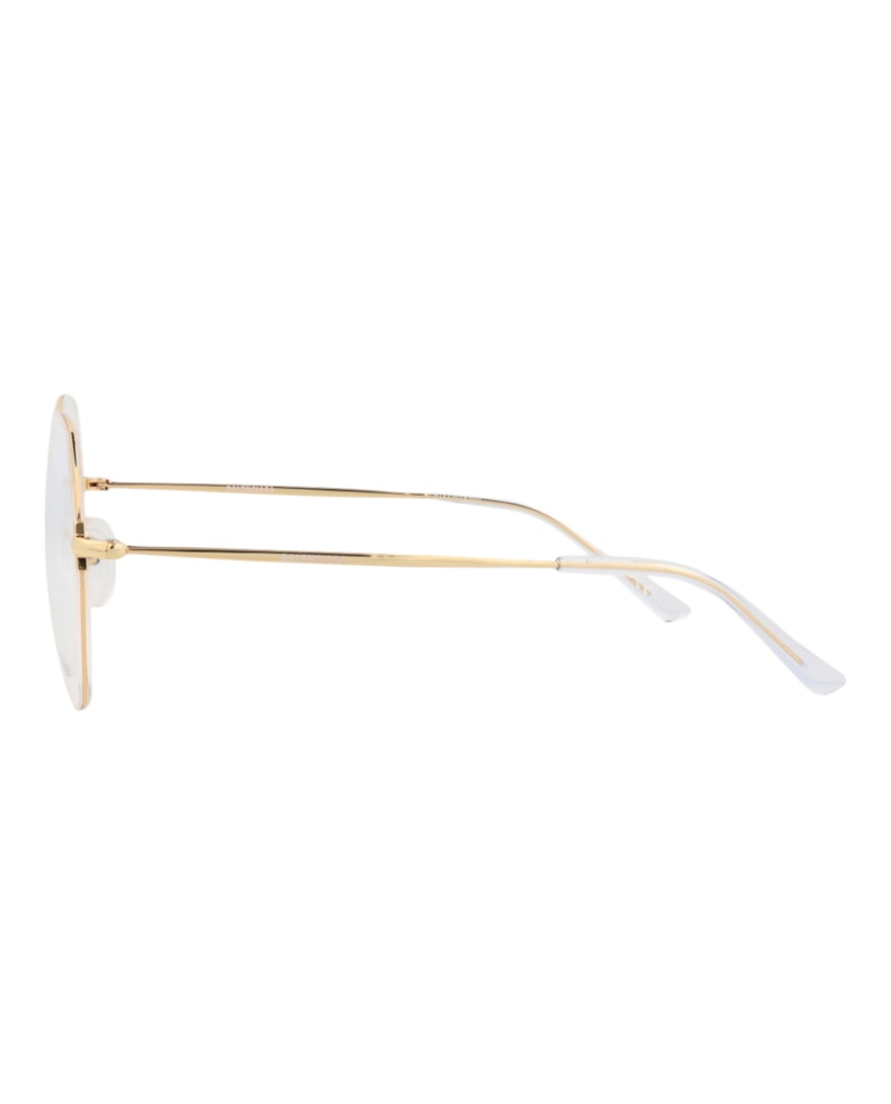 Balenciaga Round-Frame Metal Optical Frames Gold Gold Transparent (BB0014O-30006641-003)