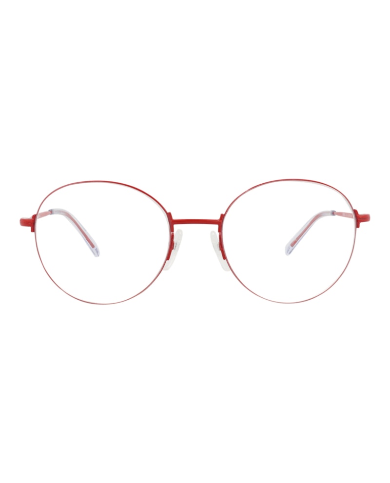 Balenciaga Round-Frame Metal Optical Frames Red Red Transparent (BB0035O-30006640-004)