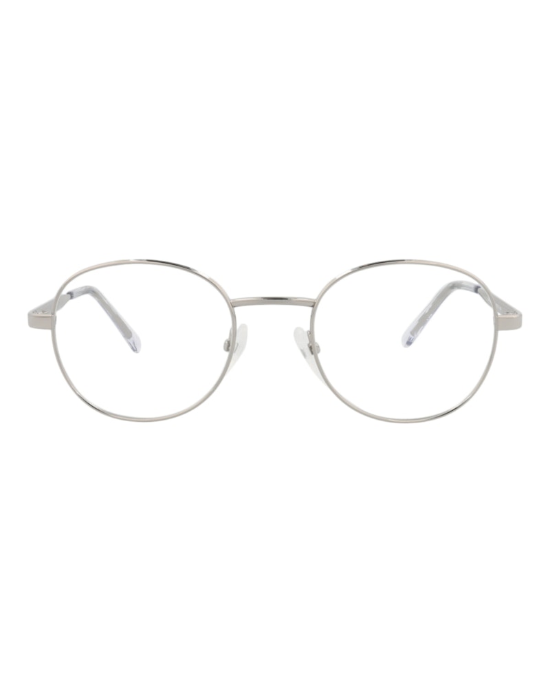 Balenciaga Round-Frame Metal Optical Frames Ruthenium Ruthenium Transparent (BB0036O-30007270-002)