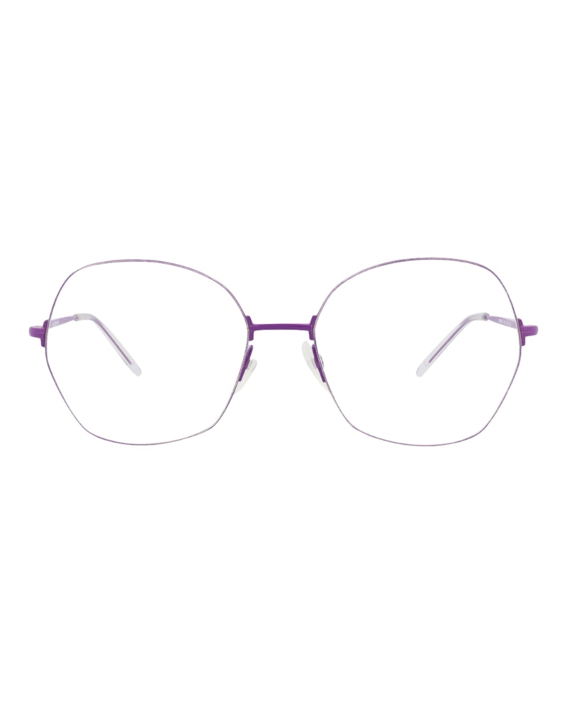 Balenciaga Round-Frame Metal Optical Frames Violet Violet Transparent (BB0014O-30006641-004)