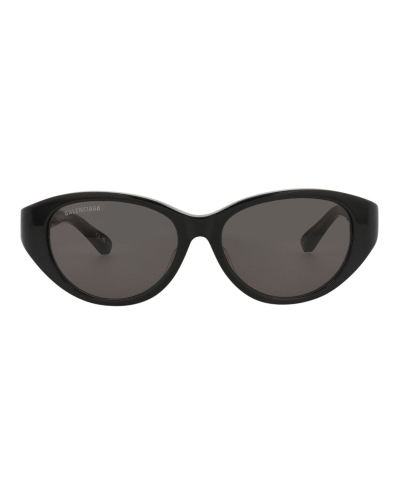 Balenciaga Round-Frame Recycled Acetate Sunglasses Black Black Grey (BB0209SA-30011970-001)