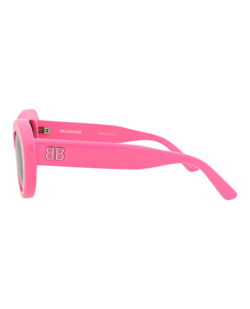 Balenciaga Round-Frame Recycled Acetate Sunglasses Pink Pink Grey (BB0294S-30014538-004)