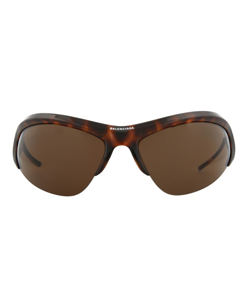 Balenciaga Shield-Frame Bio Injection Sunglasses Havana/Silver/Brown (BB0232S-30013513-002)