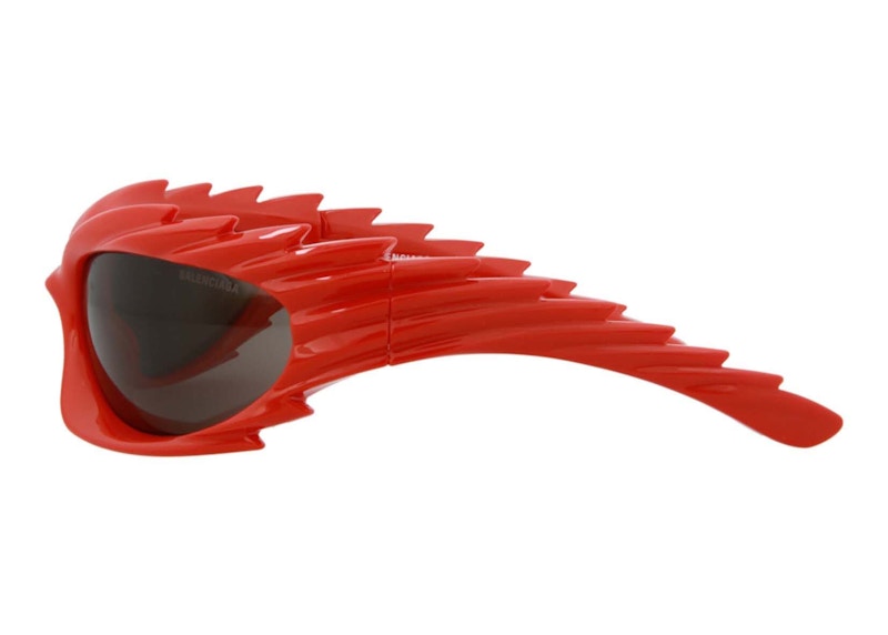 Balenciaga Shield-Frame Bio Injection Sunglasses Red/Grey (BB0255S-30013967-004-60032)