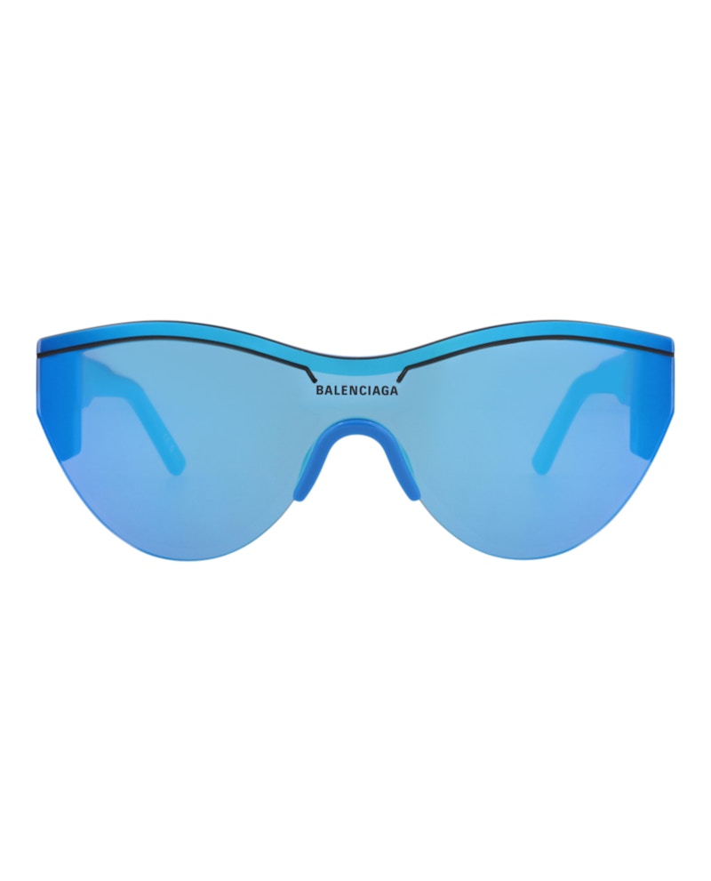 Balenciaga Shield-Frame Recycled Acetate Sunglasses Light Blue Light Blue Blue (BB0004S-30006541-013)