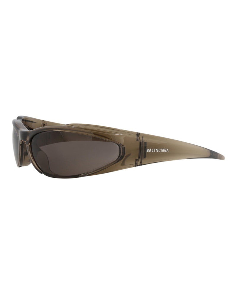 Balenciaga Shield Wrap Sunglasses Brown/Brown/Grey (BB0253S-30013966-002)
