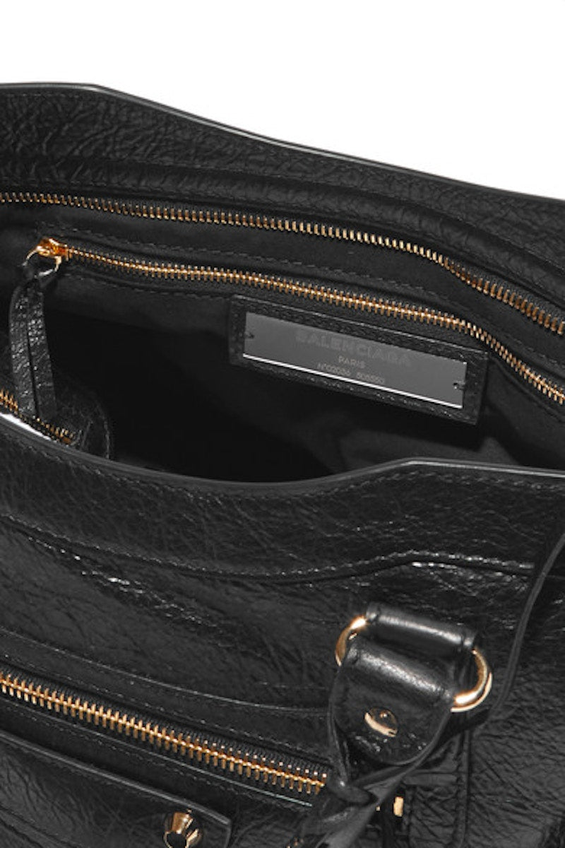 Balenciaga Short Strap Classic City Textured Black