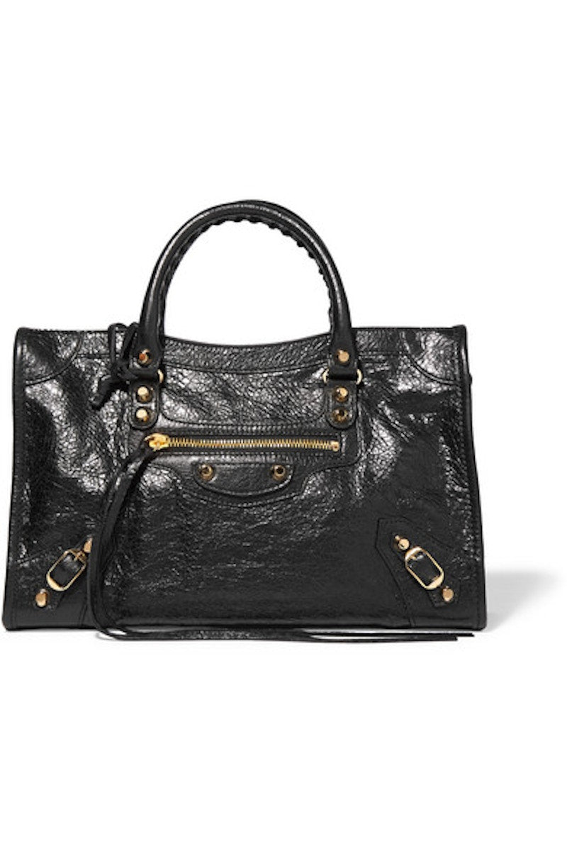 Balenciaga Short Strap Classic City Textured S Black