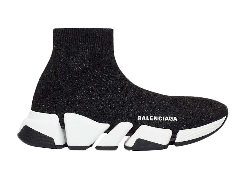 Balenciaga Speed 2.0 Black White Shiny (Women's)