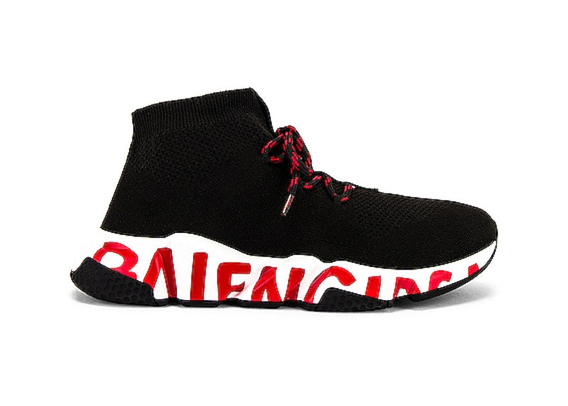 Balenciaga Speed Lace Up Black Red