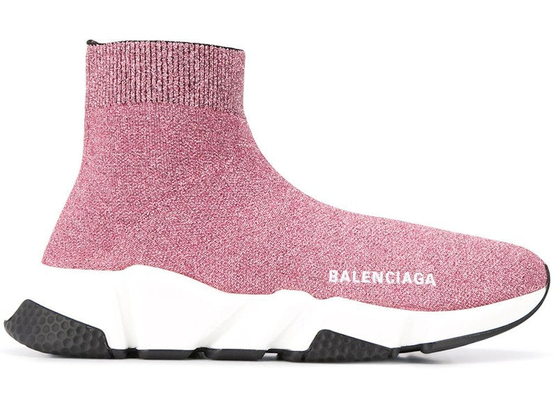 Balenciaga Speed Lurex Knit Metallic Pink (Women's)