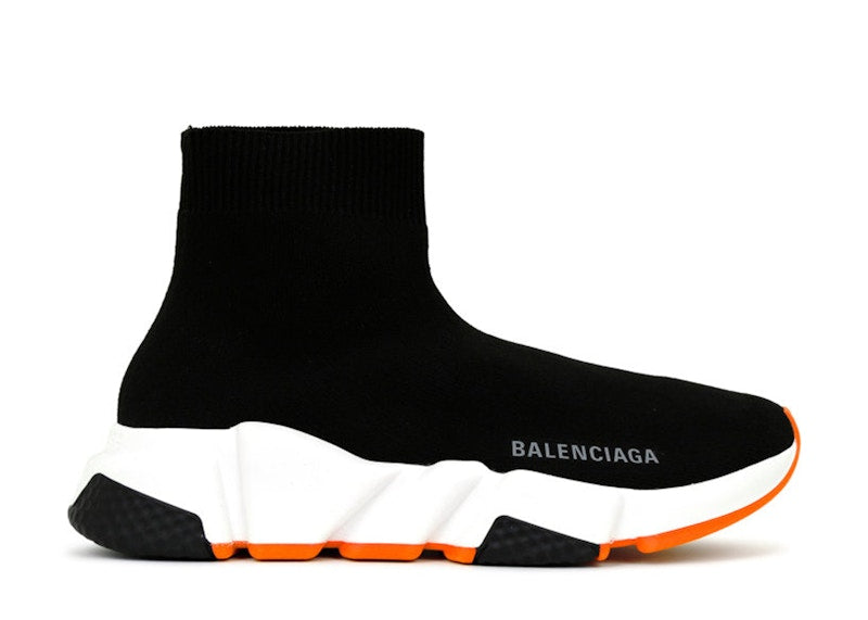 Balenciaga Speed Trainer Black Fluo Orange Sole (Women's)