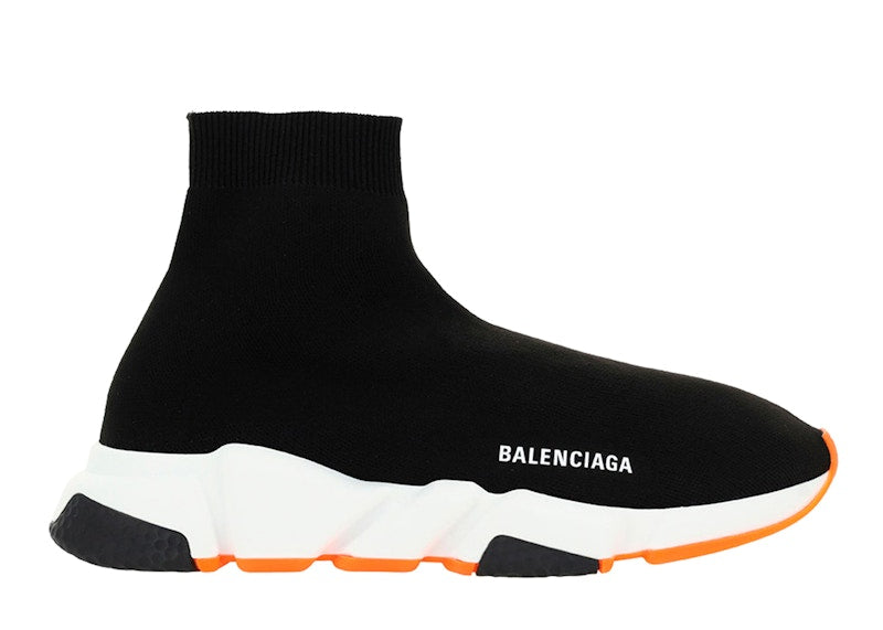 Balenciaga Speed Trainer Black Fluo Orange Sole