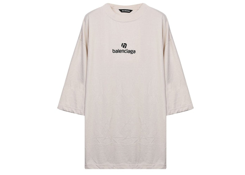 Balenciaga Sponsor Medium Fit T-shirt Ivory