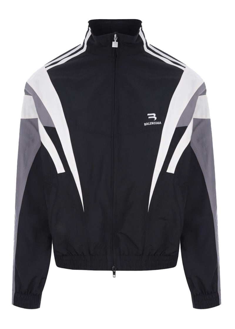 Balenciaga Sporty B Tracksuit Jacket Black/Grey/White