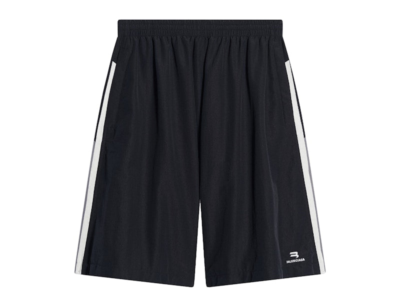 Balenciaga Sporty B Tracksuit Shorts Black/Grey/White