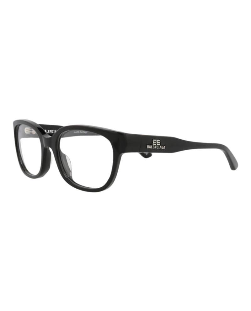 Balenciaga Square-Frame Acetate Optical Frames Black Black Transparent (BB0214O-30011975-001)