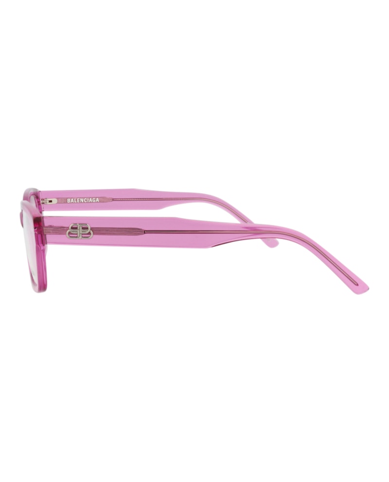 Balenciaga Square-Frame Acetate Optical Frames Pink Pink Transparent (BB0065O-30008235-007)