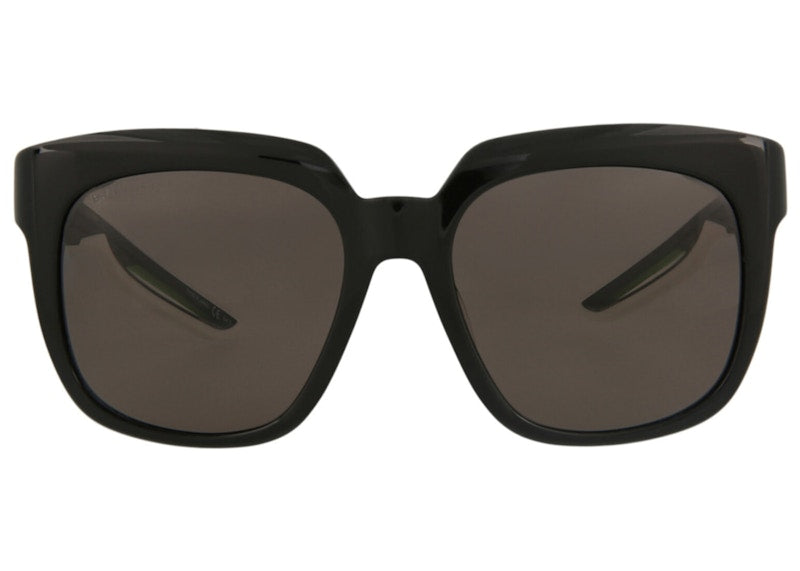 Balenciaga Square-Frame Acetate Sunglasses Black/Green/Grey (BB0025SA-30007768-004)