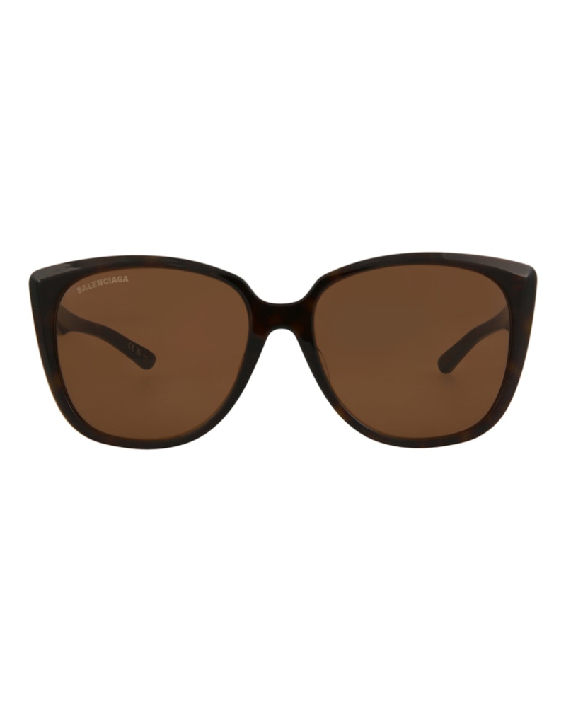 Balenciaga Square-Frame Acetate Sunglasses Havana/Havana/Brown (BB0175SA-30011345-002)