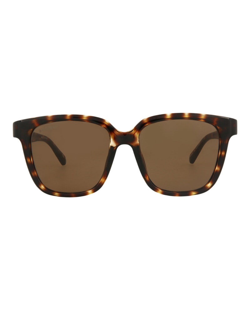 Balenciaga Square-Frame Bio Injection Rilsan Sunglasses Havana Havana Brown (BB0152SA-30011223-002)