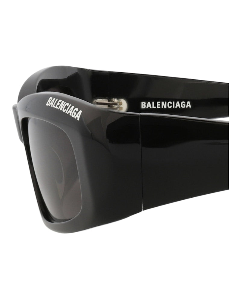 Balenciaga Square-Frame Recycled Acetate Sunglasses Black Black Grey (BB0266S-30013986-001)