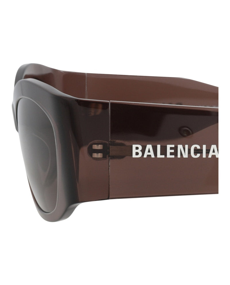 Balenciaga Square-Frame Recycled Acetate Sunglasses Brown Brown Grey (BB0329S-30014894-004)