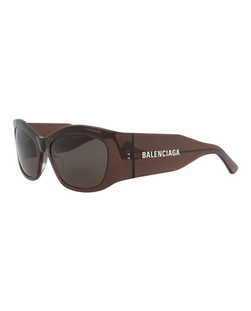 Balenciaga Square-Frame Recycled Acetate Sunglasses Brown Brown Grey (BB0329S-30014894-004)