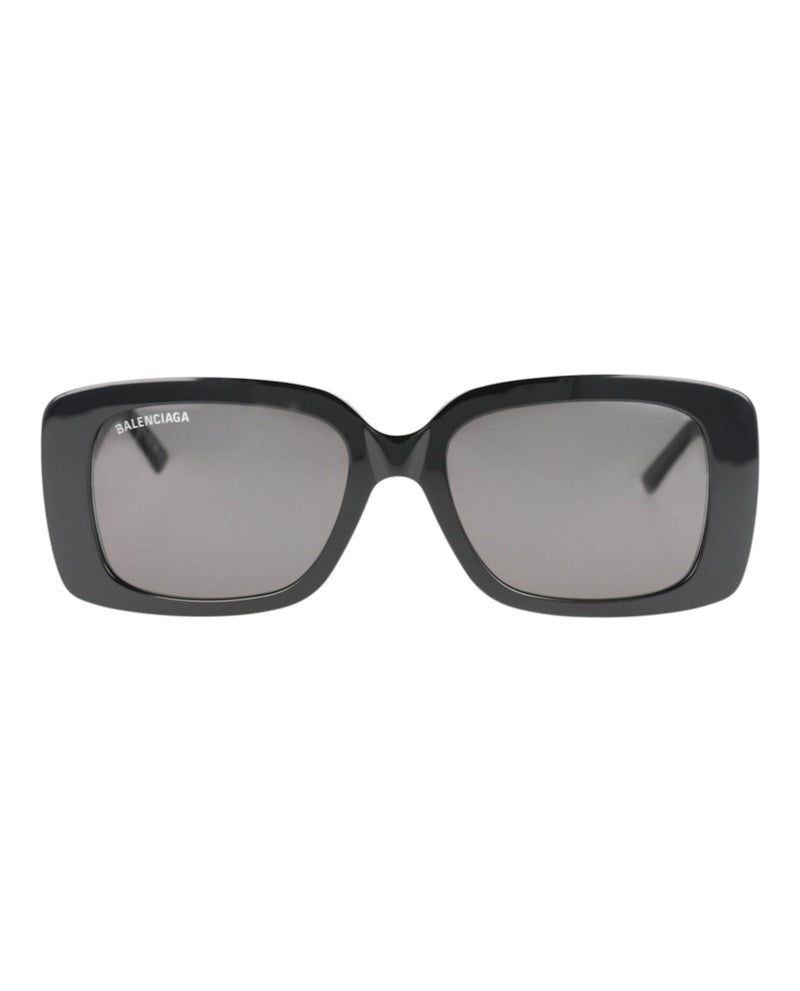 Balenciaga Square Rectangle Sunglasses Black/Black/Grey (BB0048S-30007965-001)
