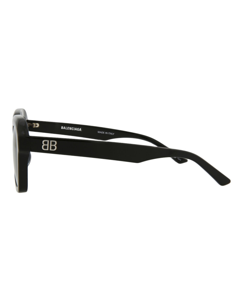 Balenciaga Square Rectangle Sunglasses Black/Black/Grey (BB0127S-30010039-001)