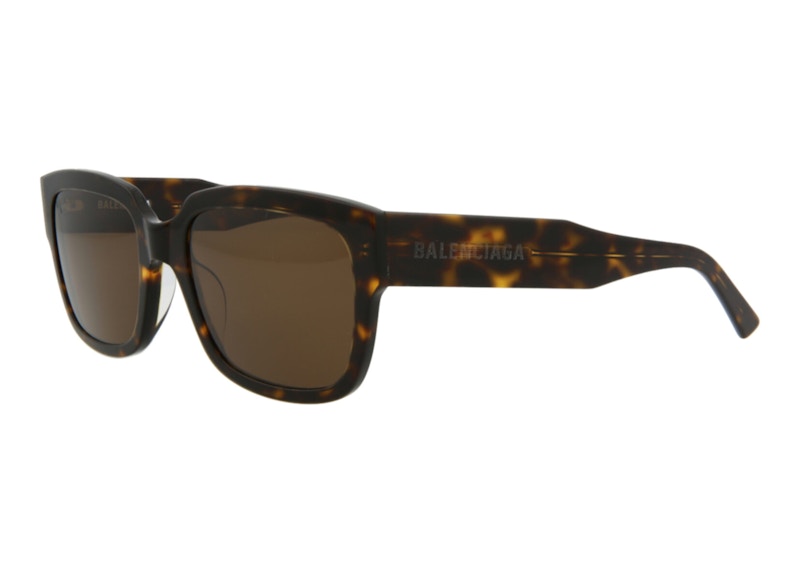 Balenciaga Square Rectangle Sunglasses Havana/Havana Brown (BB0049S-30007967-002)