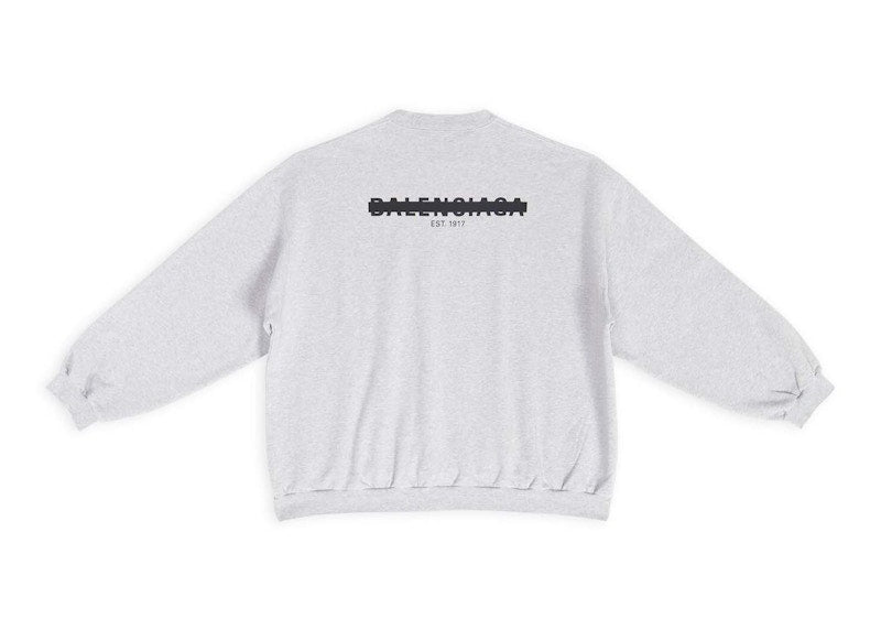 Balenciaga Strike 1917 Oversized Sweatshirt Grey