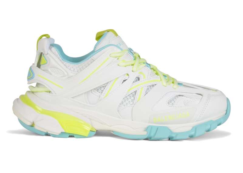 Balenciaga Track White Fluorescent Yellow Turquoise (Women's)