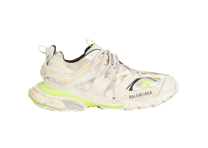 Balenciaga Track Worn Out In White Fluo Yellow