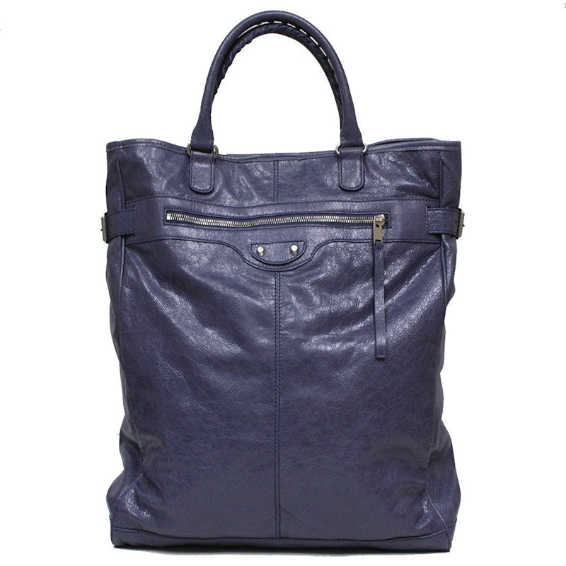 Balenciaga Travel Duffle Bag Arena Fettuccia Cerata Motorcycle Navy Blue