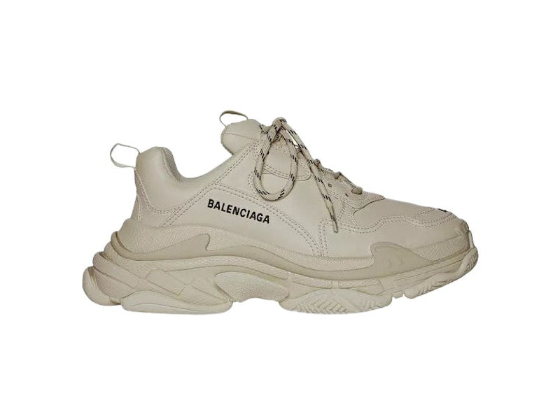 Balenciaga Triple S Beige Faux Leather