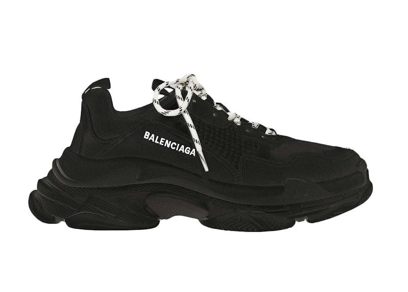 Balenciaga Triple S Black White Lace (Women's)