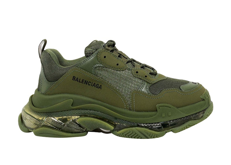 Balenciaga Triple S Clear Sole Dark Green