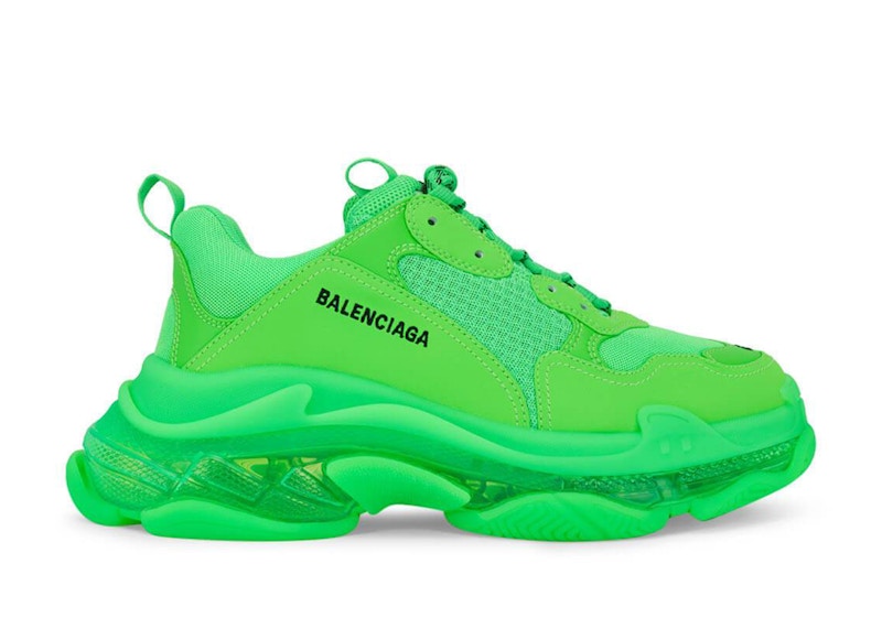Balenciaga Triple S Clear Sole Fluo Green