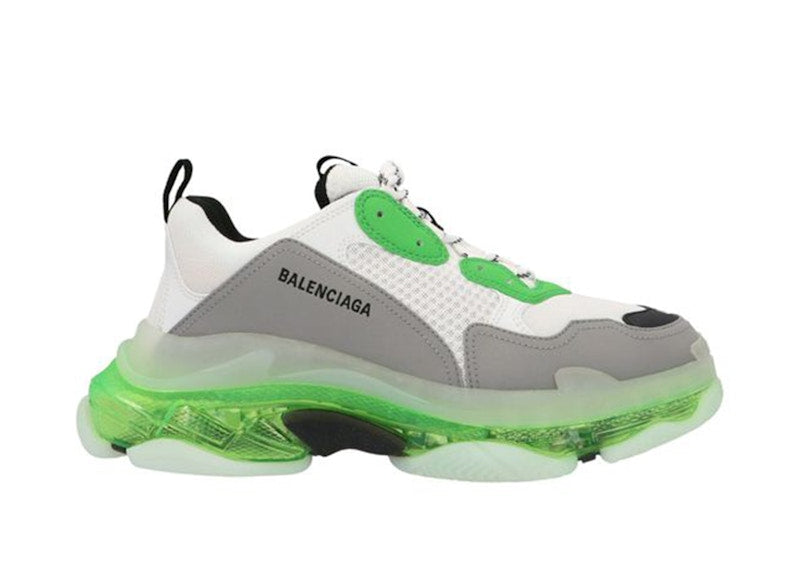 Balenciaga Triple S Clear Sole White Green