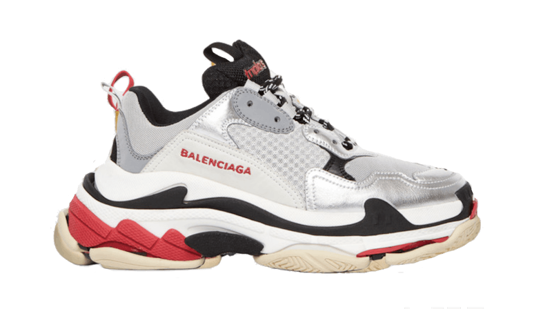 Balenciaga Triple S Red Silver 2018 (Women's)