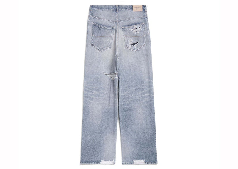 Balenciaga Trompe L'oeil Trousers Blue