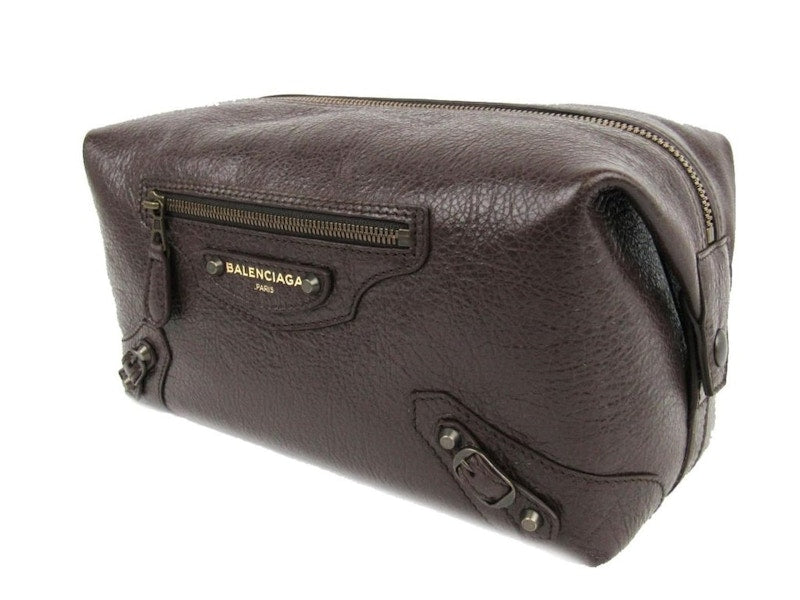 Balenciaga Trousse Vanity Case Brown