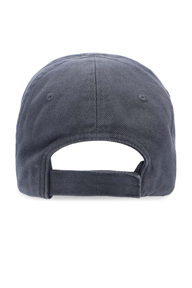 Balenciaga Washed Out Baseball Cap Dark Grey