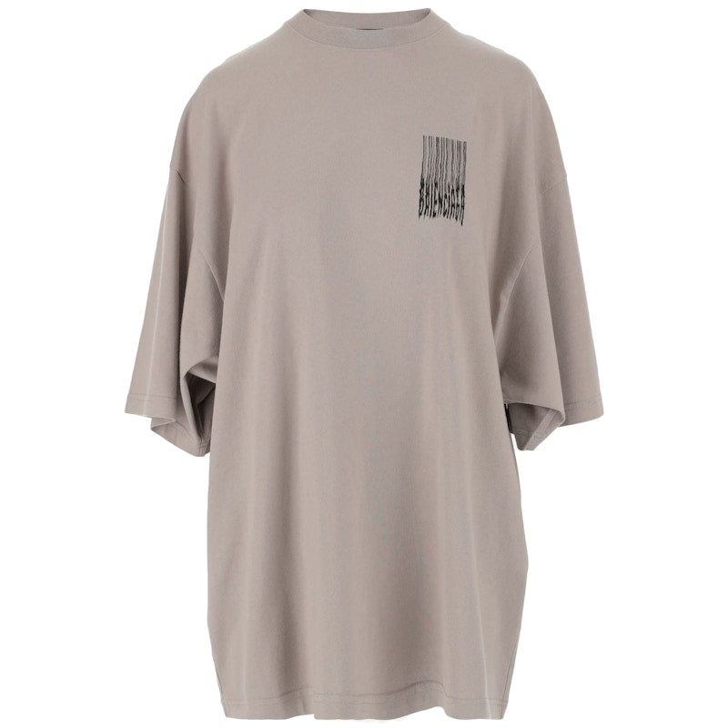 Balenciaga Wide Fit Barcode T-Shirt Grey