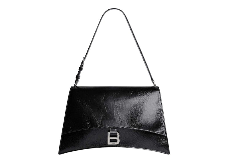 Balenciaga Women's Crush Medium Sling Bag Black