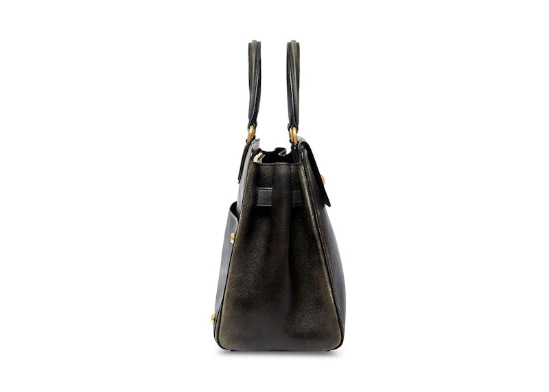 Balenciaga Women's Money Medium Tote Bag Used Effect Black