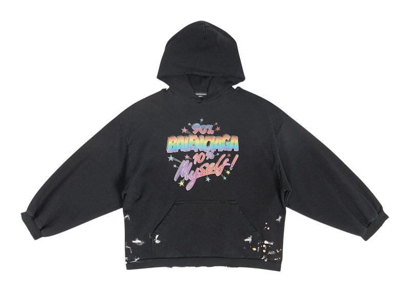 Balenciaga Women's 90/10 Small Fit Hoodie Black/Multi