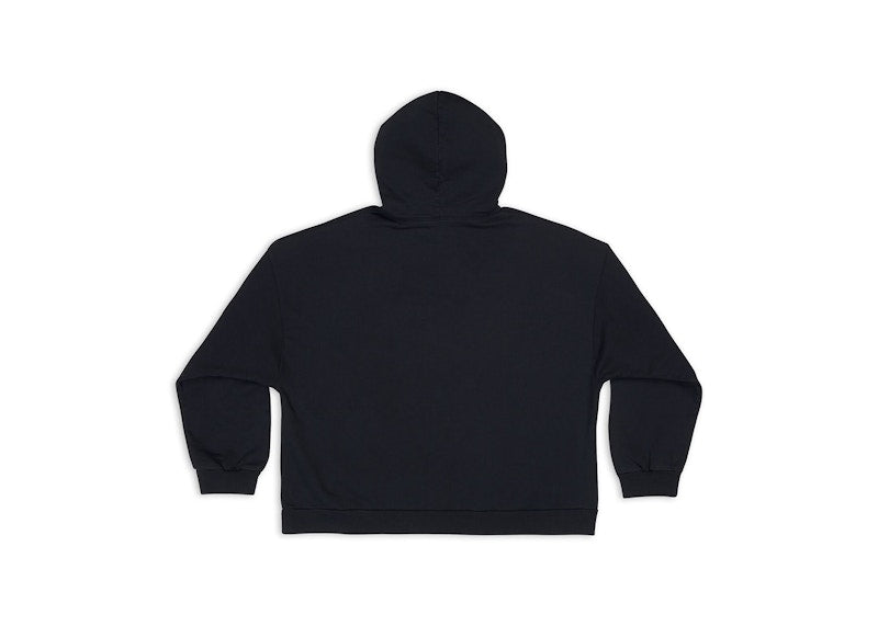 Balenciaga Women's Cities Paris Wide Fit Hoodie Black